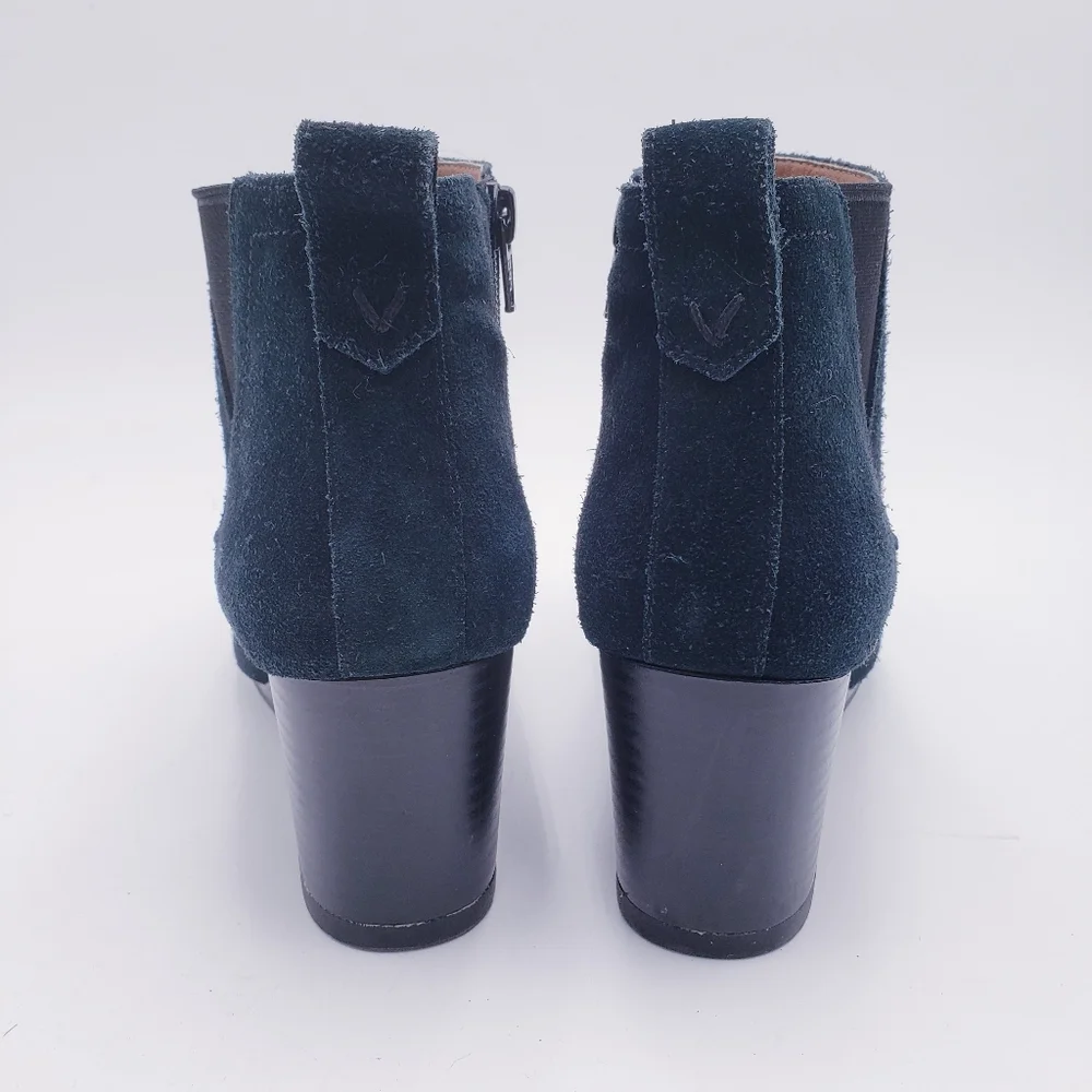 Vionic Paloma Ankle Wedge‎ Boot Bootie Black Suede Waterproof Size 7.5